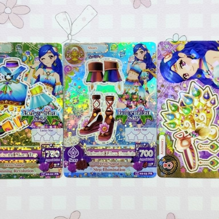 Kartu Aikatsu Premium Oriental Libra Coord Sora Kazesawa Bohemian Sky Original tanpa bottoms