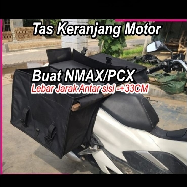 Keranjang Motor NMAX Tas Keranjang Motor NMAX PCX Jok Lebar Tahan Air Tas Kurir Obrok Motor Tas Bron