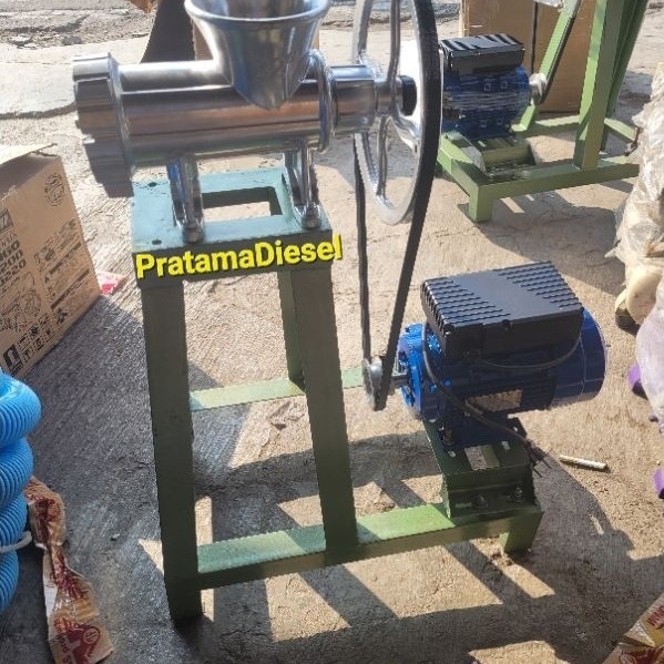 Mesin Giling Daging Kacang Pecel Bumbu  No32+Dinamo Elektromotor Listrik Siap Pakai