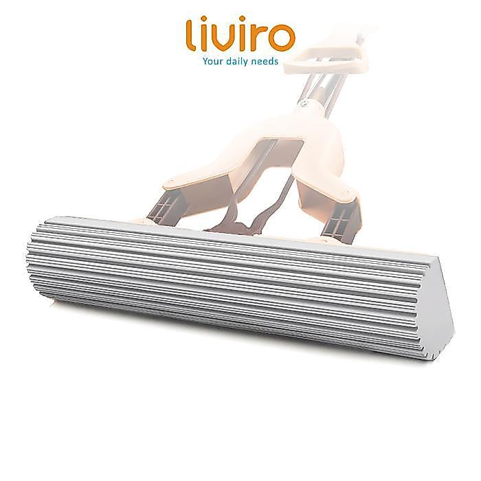 Liviro Alat Pel Lantai Tarik Peras Otomatis Ultra Mop Spons Kain Pel Karet Busa Microfiber