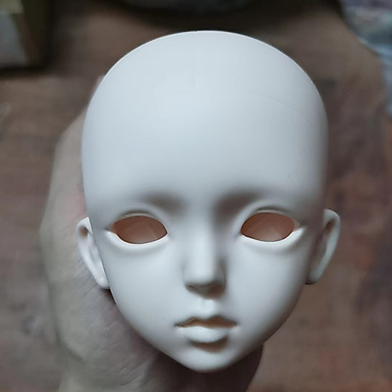 Kepala Boneka BJD 1/3 Putih 60cm untuk DIY dan Koleksi