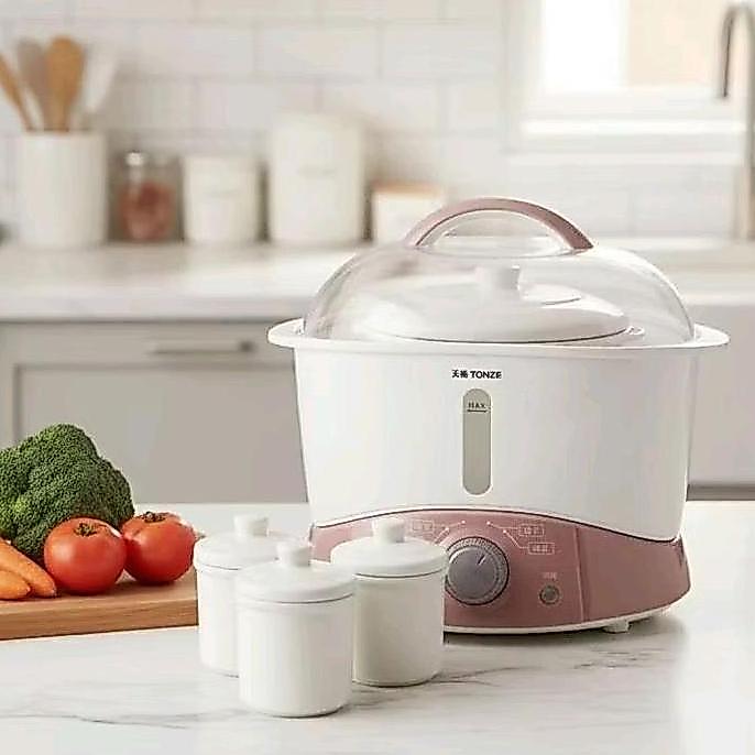 Tonze Stew Pot Slow Cooker Gsd-32A 3.2 Lt Panci Pemanas Makanan 3 Wadah Keramik 600 Watt Cocok Untuk
