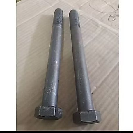 Baut mur baja 1/2x10 baut kunci 19 panjang 30 cm baja grade 8.8 drat kasar inchi