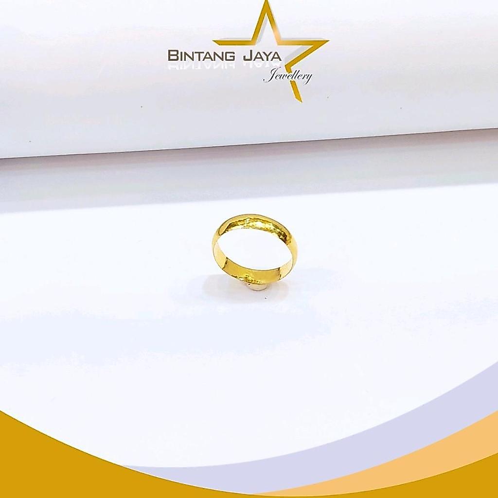 Cincin Emas Belah Rotan (Timbang Air) 0.12 - Kadar LM99 - Berat 2,01gr - Size 8 - Simpel elegan abad