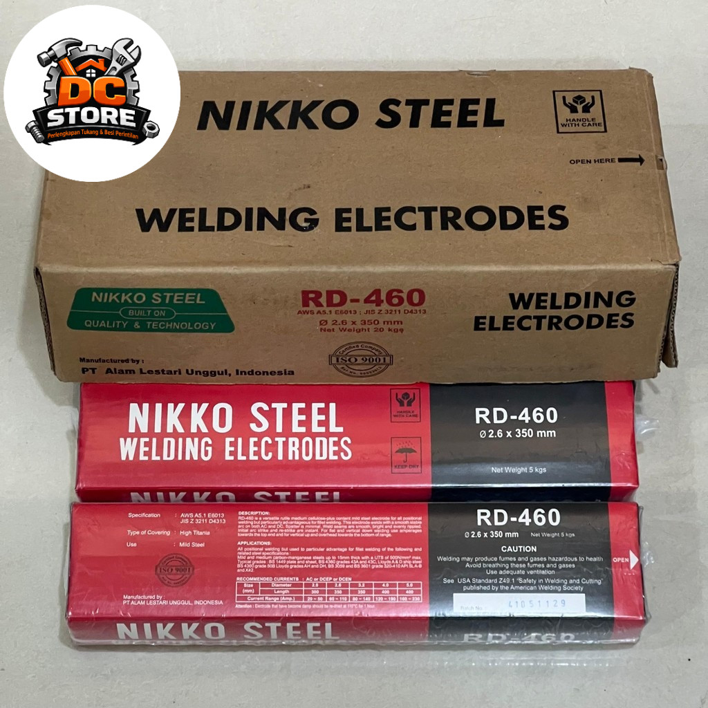 (5 KG) KAWAT LAS RD460 2.6 MM | PAKAN LAS RD460 2.6 MM NIKKO STEEL
