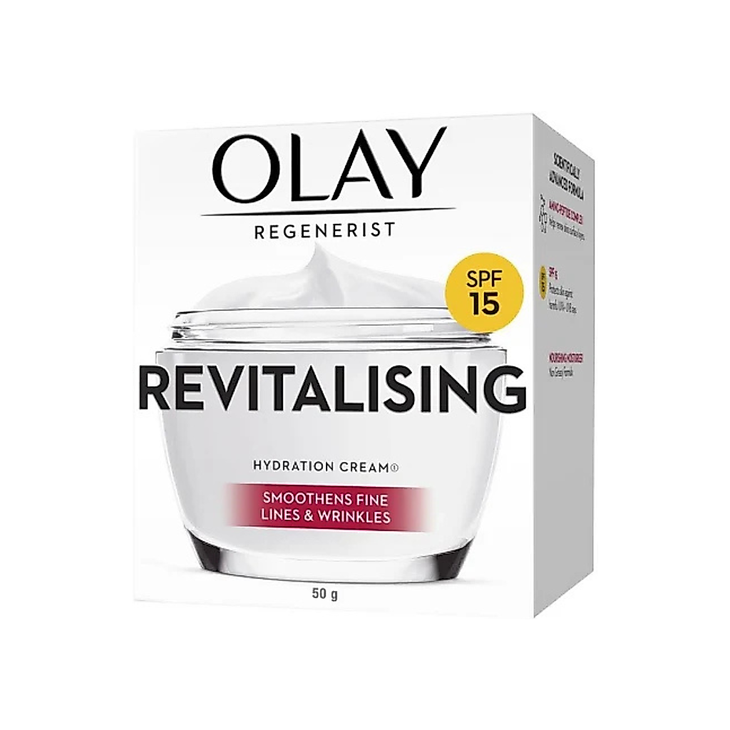 Olay Regenerist Revitalizing SPF 15 Day Cream Moisturizer Skincare Niacinamide Antiaging 50g
