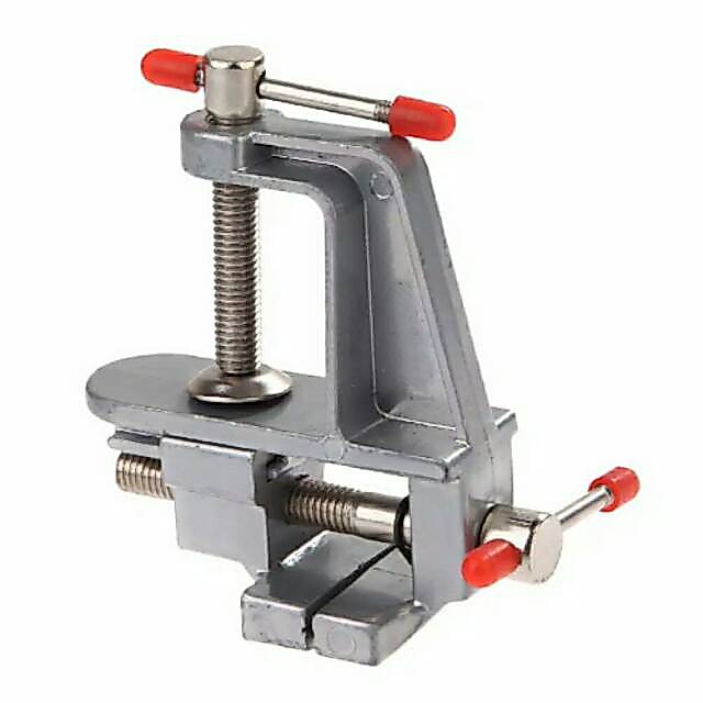 3.5" Aluminum Mini Small Jewelers Hobby Clamp On Table Bench Vise ragum meja mini tanggem kecil