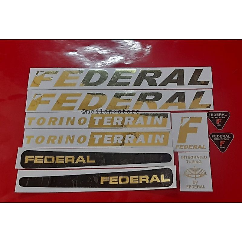 Stiker Sepeda Federal Torino Terrain Gold Crome