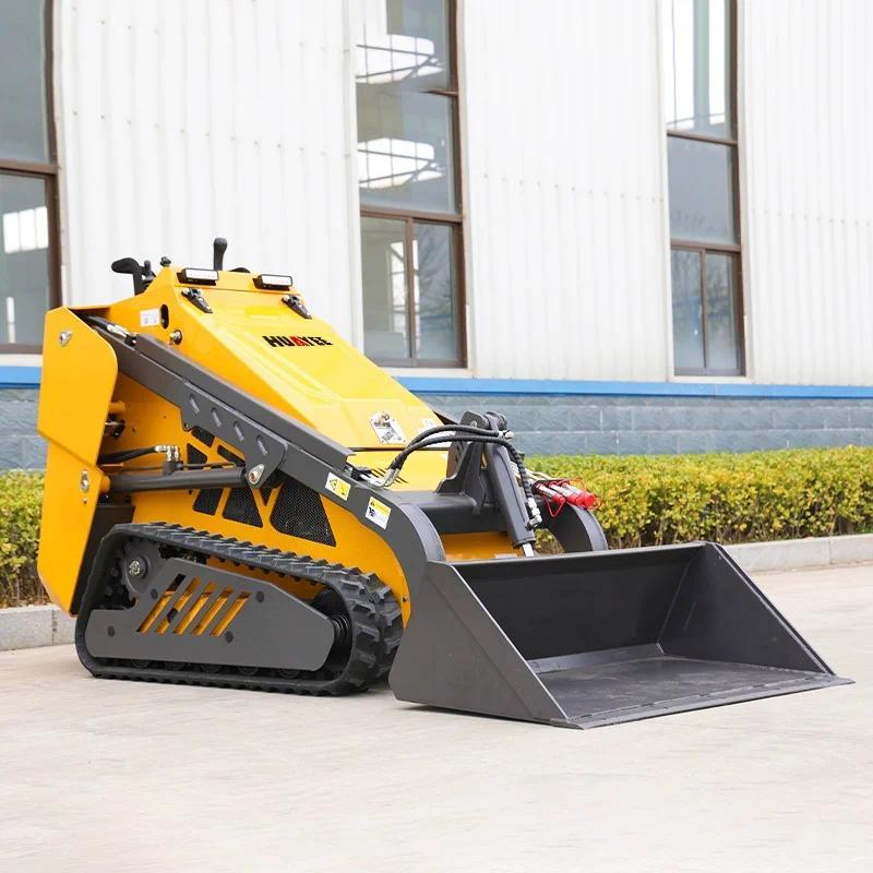 Mini Skid Steer Loader Populer, Skid Steer Loader Diesel untuk Pertanian dan Konstruksi, Loader Keci