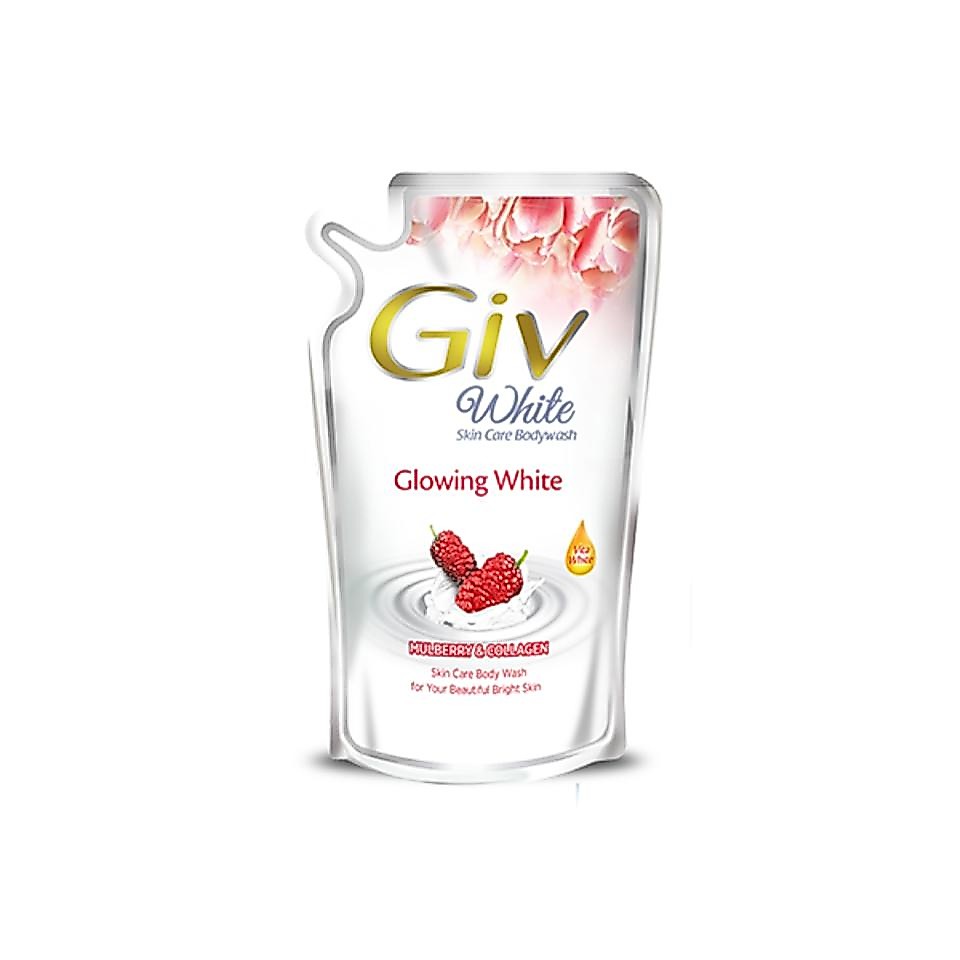Giv White Sabun Mandi Cair Mulberry Pouch 800 ml - Gambar 3