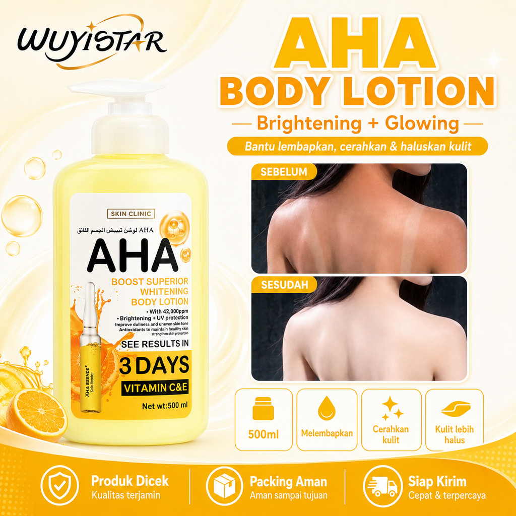 Wuyistar Lotion Pemutih Badan Brightening Lotion Body Whitening Losion Tubuh Wangi 100% Original Lot