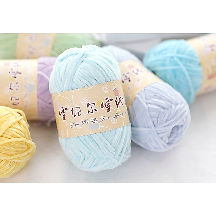 [Ready Stock] Benang Rajut Velvet Small Ply 2mm