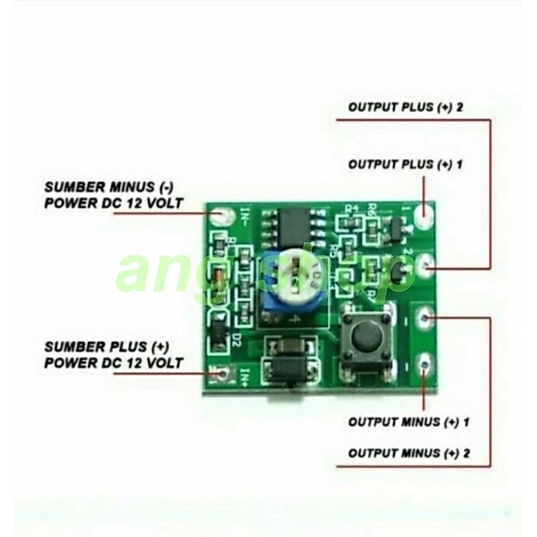 Per 20 Pcs BK-S24 PcB Modul Kedip Strobo 2 Channel 6 Mode Manual 1 Otomatis BK S24