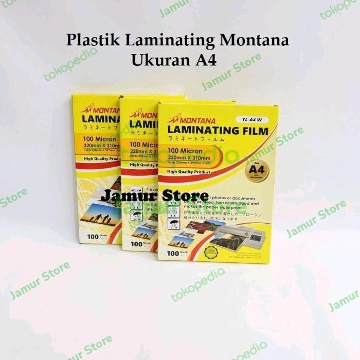 Plastik Laminating Secure Ukuran A4 100 Micron Laminating Film A4 - MONTANA
