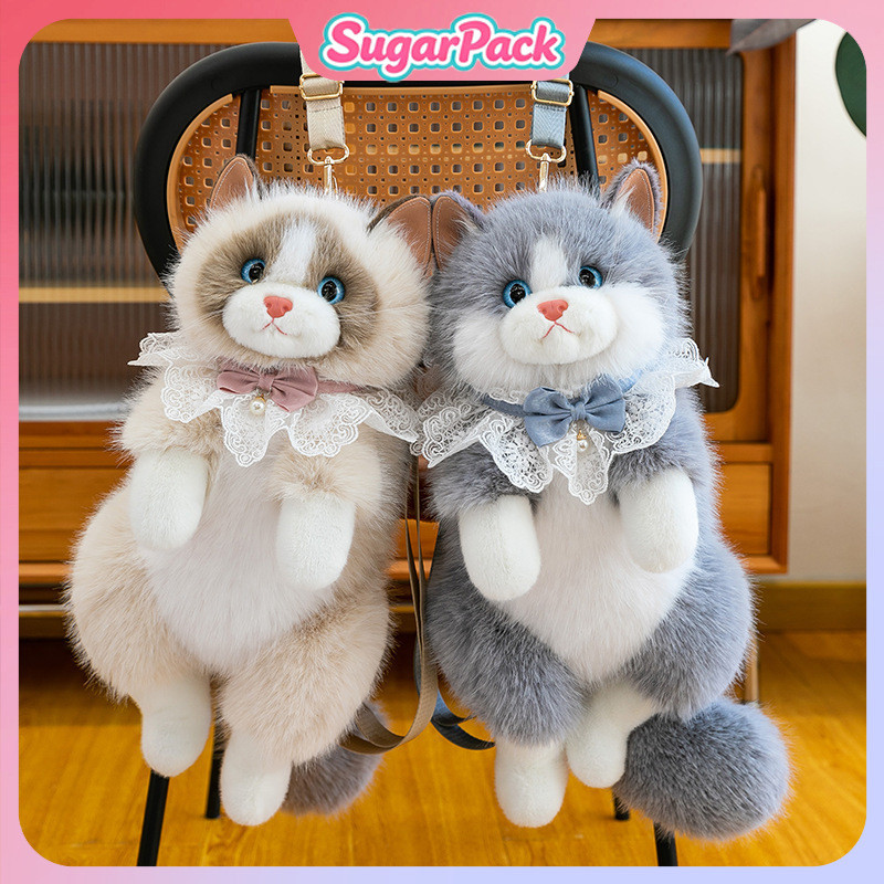 SugarPack Tas ransel boneka kucing lucu premium Tas ransel kucing cute 2 warna