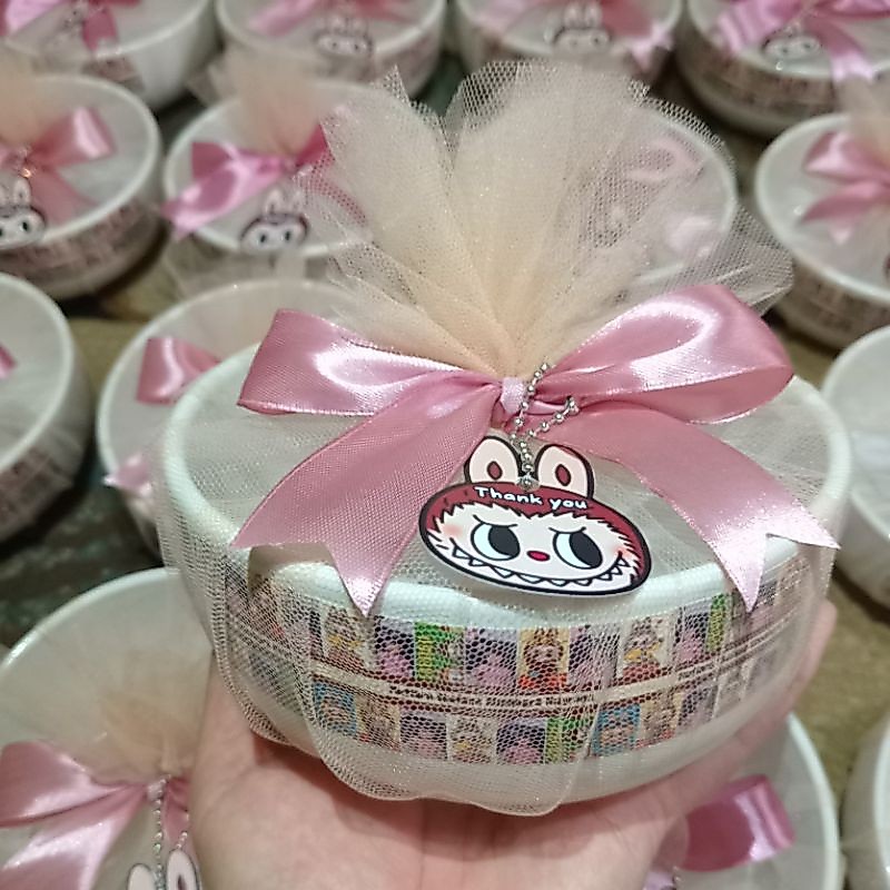Souvenir Mangkok Custom Bisa Pakai Foto dan Nama Packing Kain tile untuk acara Aqiqah, Khitanan, ula