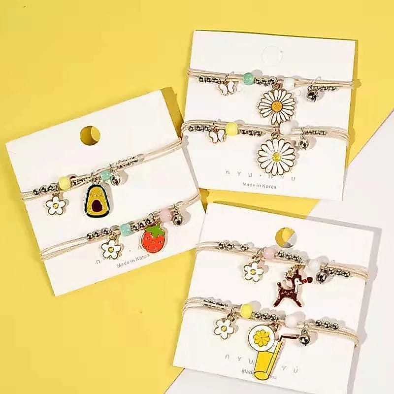 WRSR27 Gelang Persahabatan Tali Model Korea Gelang Bestie Gelang Couple Bestie ps4