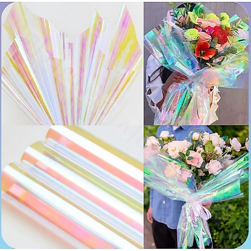 Hologram Transparan Cellophane Plastik buket