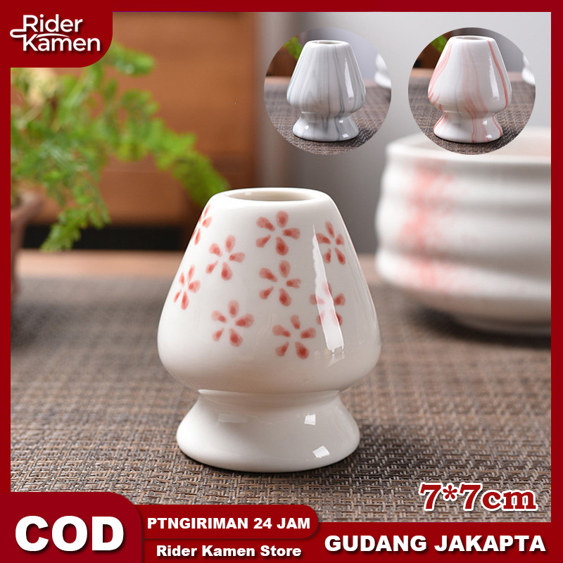 Stand Chasen Keramik - Tempat Letak Pengocok Teh Matcha, Alas Chasen Jepang