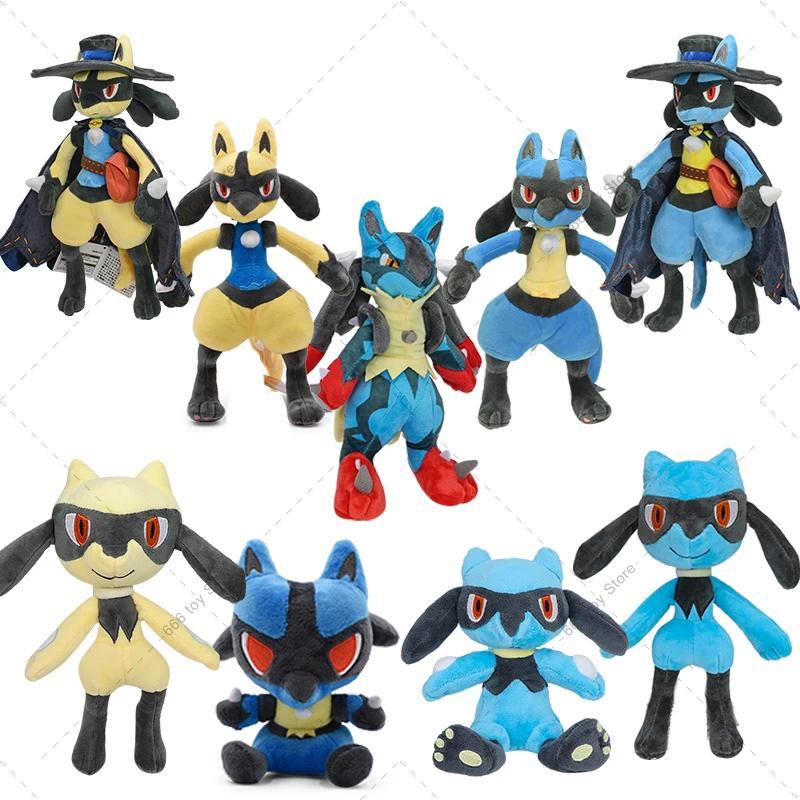 9 Styles Pokemon Plush Riolu Mega Lucario Shiny Lucario Stuffed Doll Toy Cute Pelue Toy ristmas Hall