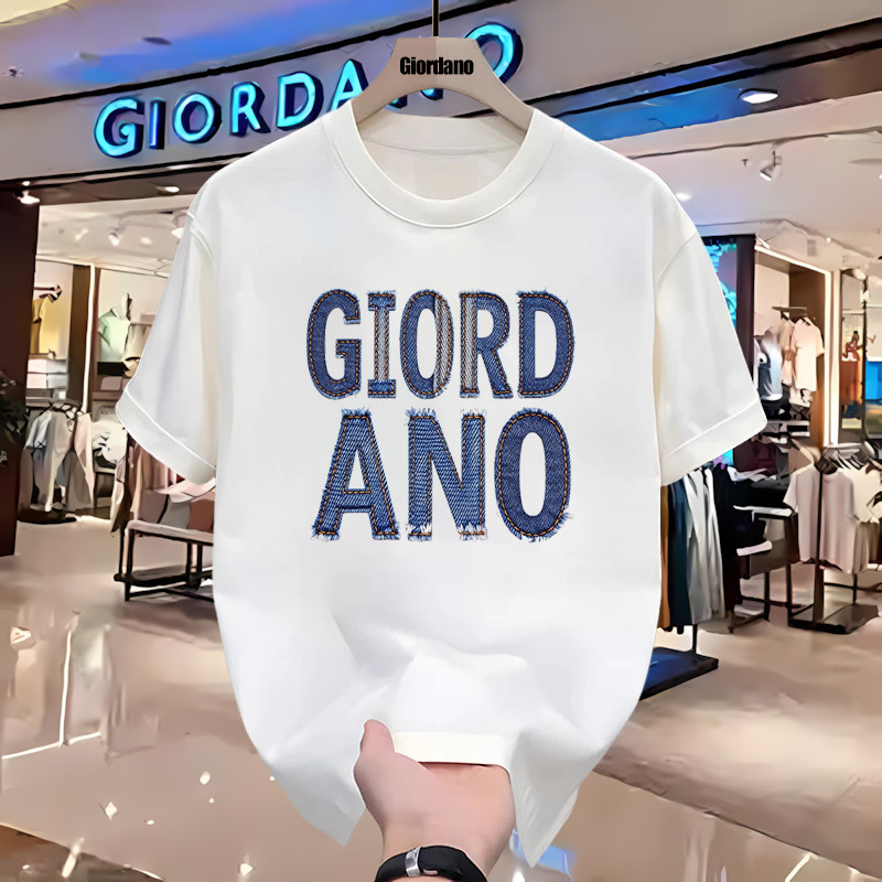 [COD] Giordano Kaos Pria Original Cotton Graphic Tee Tidak Panas