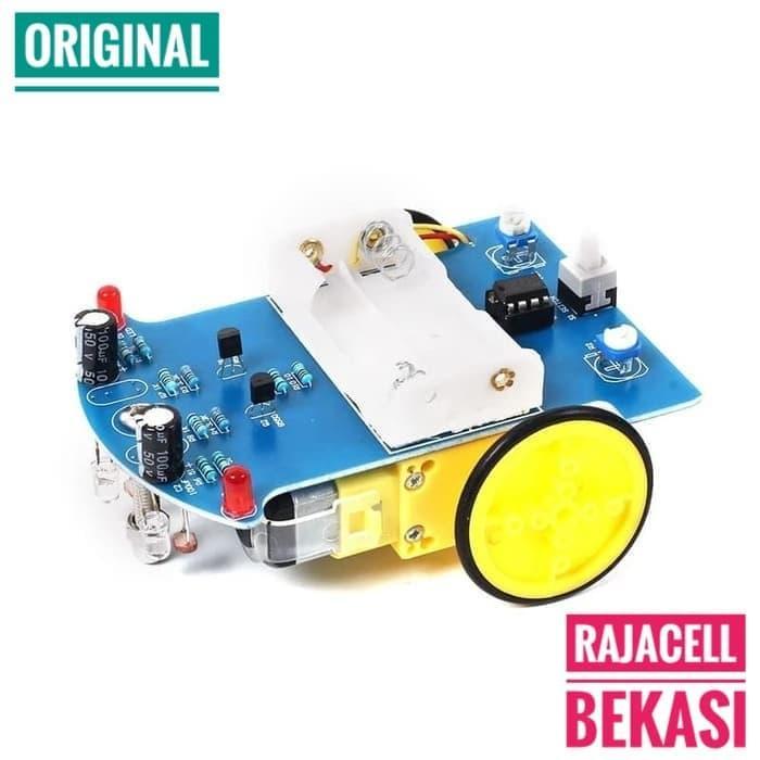 PROMO D2-1 DIY KIT Robot Tracking Line Follower Smart Car LM393 Dual Motor - Belum Dirakit