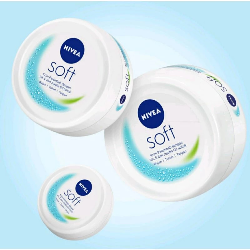 NIVEA Cream Moisturizer Soft Creme Jar 50&100ml - Hand body krim cream lotion mositurizer multifungs