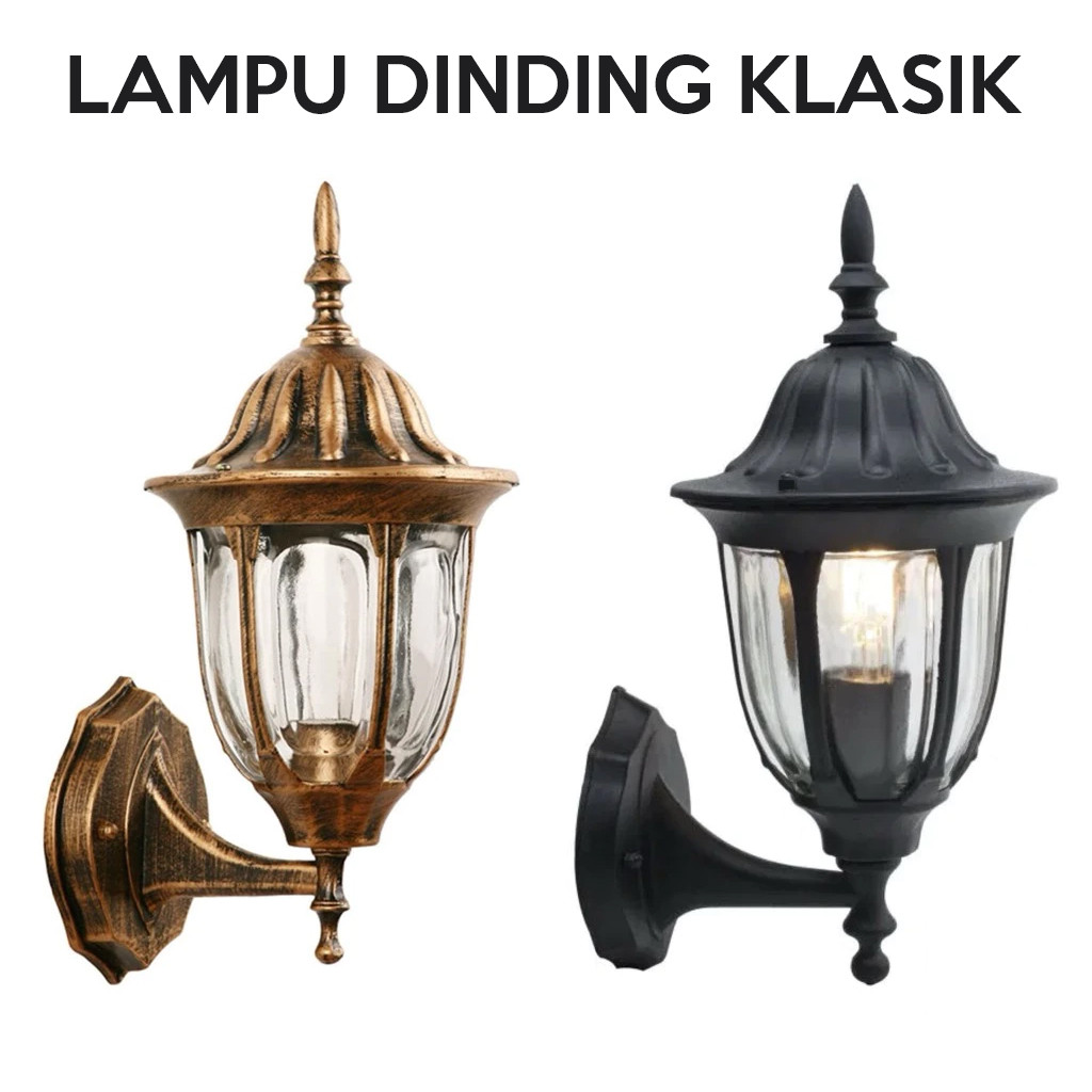 Lampu Dinding Outdoor Klasik Minimalis Vintage Lampu Teras Taman Pagar Balkon Estetik E27 COD