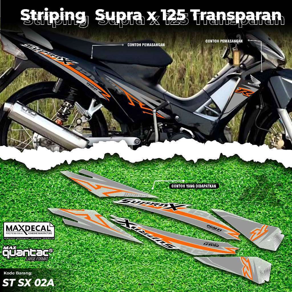 Striping Honda Supra X 125 2008-2018 Variasi-striping Honda Supra X 125