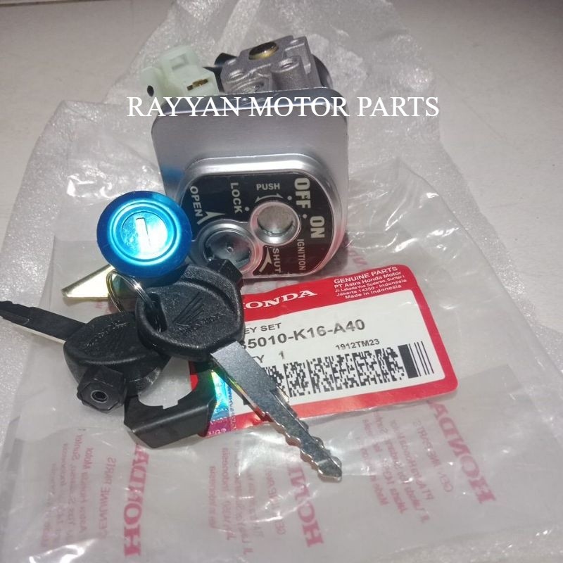 Kunci kontak scoopy karbu-vario techno 110 karbu kunci kontak plus kunci jok original KYT