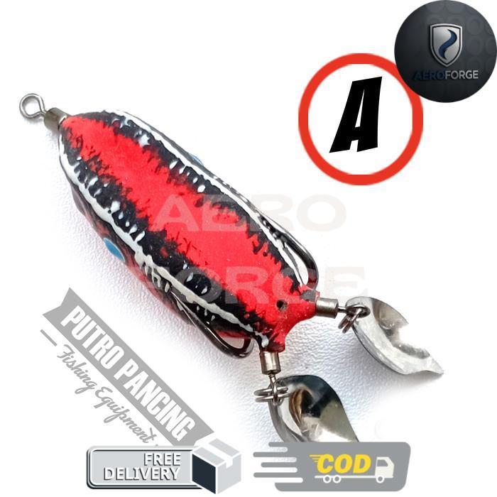 Lure Softfrog Mega Lure Double Blade - A. Merah