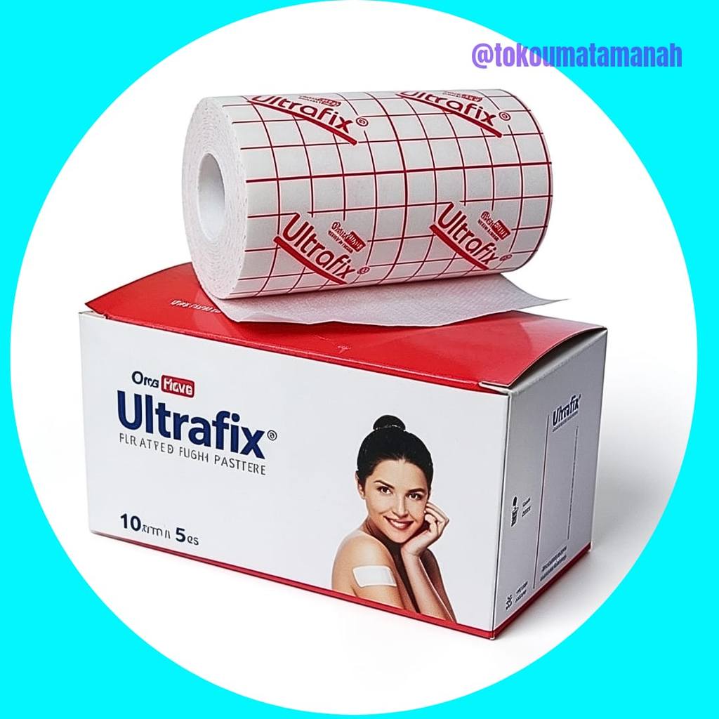 ULTRAFIX 10cm x 5m Plester Kasa Gulung Perekat Medis Non Woven Tape Perban Luka Operasi Tahan Air An