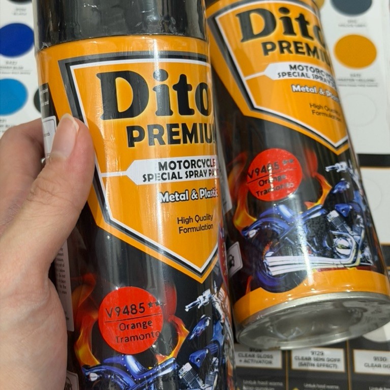 Pilox Diton Premium Paket Orange Tramonto x Lembayung Gold || Cat Semprot Diton Premium Body Motor R