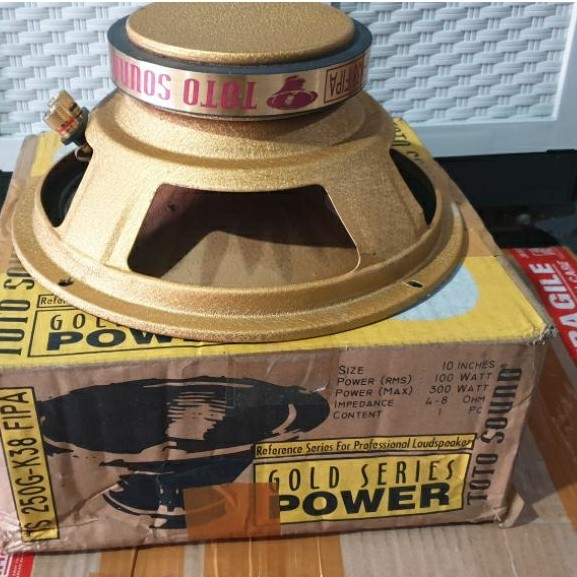speaker full range 10inch 4/8ohms 300watts toto sound gold series second bekas normal siap pakai