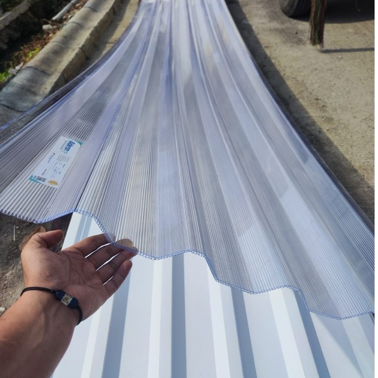 Atap upvc double layer alderon transparan