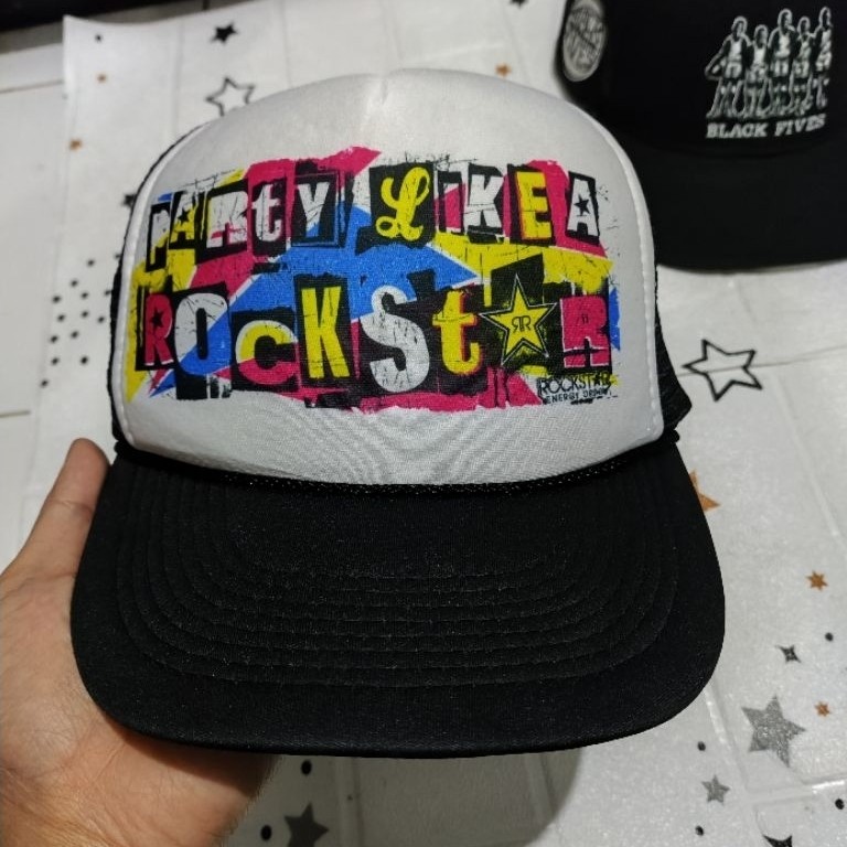 Rockstar topi rockstar jaring nissun cap strap embos