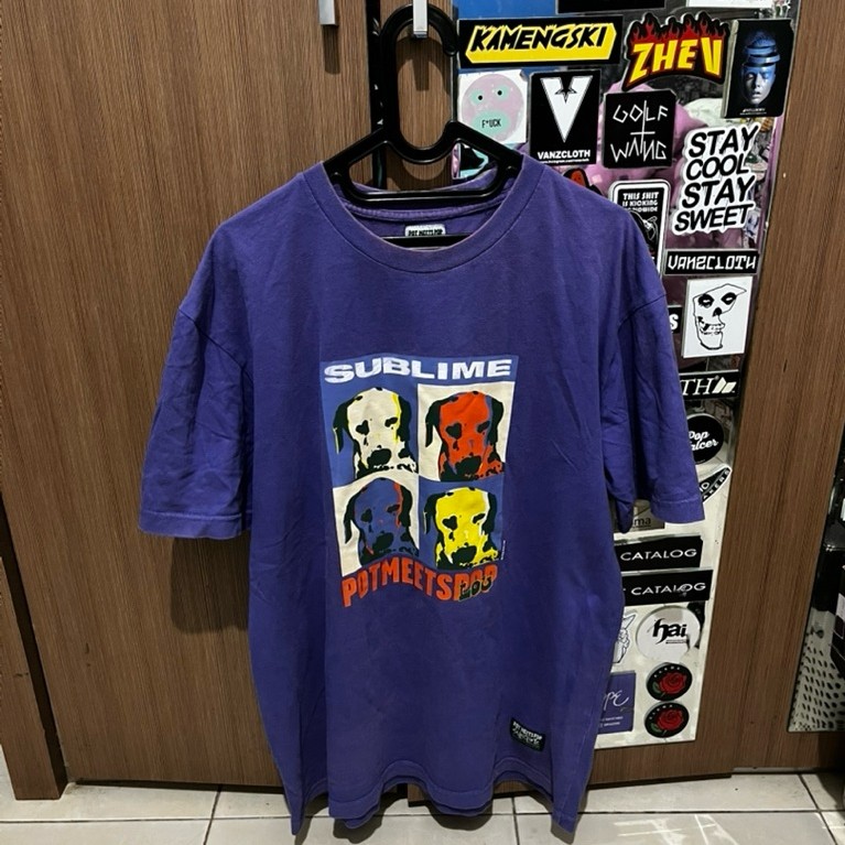 Kaos Brand Pot Meets Pop (PMP) x Sublime " Pot Meets Lou" Tee Purple