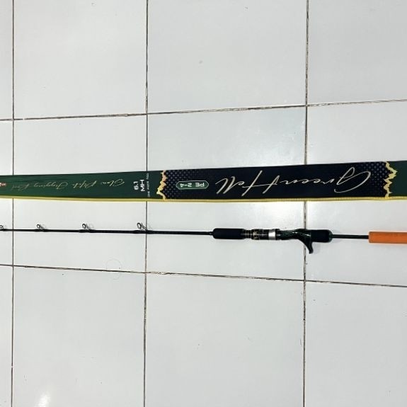 joran OH daido greenhell slowpitch onepiece pe 2 4 ( bekas ) rasa baru