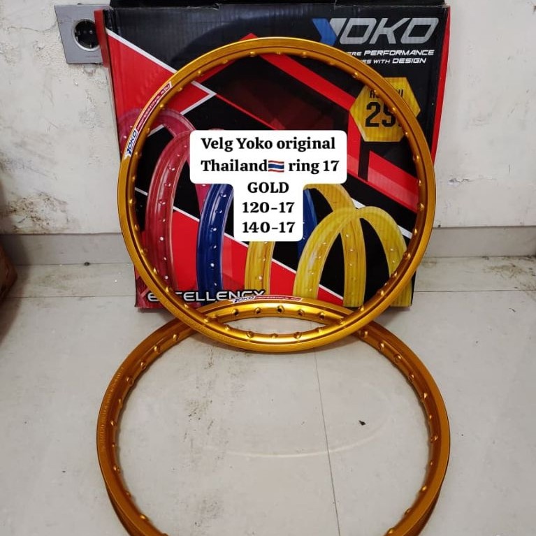 VELG jari-jari YOKO vintage Gold ukuran 120,140,160 ring 17