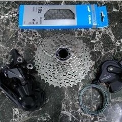 Grupset Groupset 10 Speed Shimano Deore M4120 M4100 11-42T Original Japan MTB Seli Minivelo Road