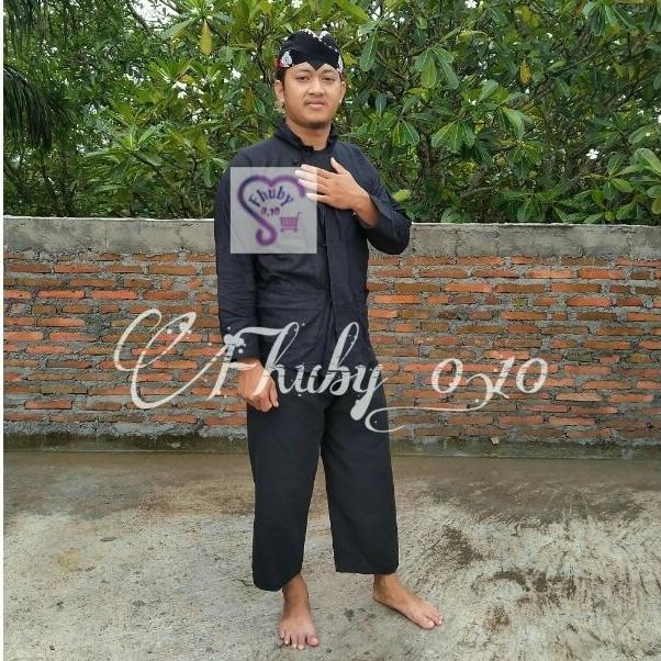 Free Ongkir Surjan Hitam / Surjan Tenun Hitam /  Baju Adat Nusantara