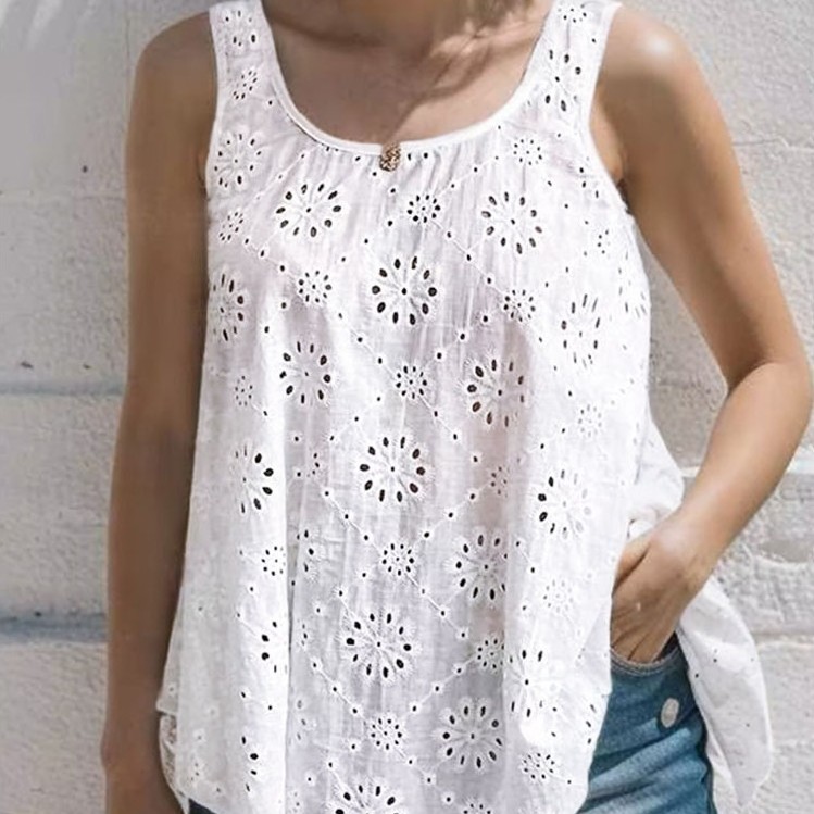 Blus Wanita Lace Crochet Bohemian untuk Musim Panas, Atasan Casual Elegan Cocok untuk Pesta dan Libu