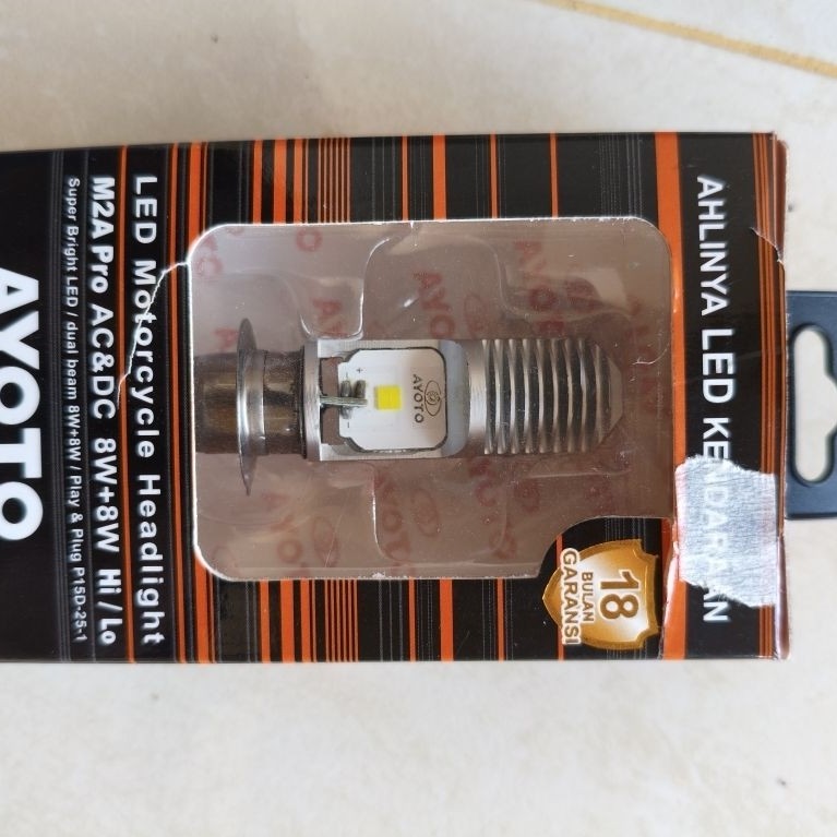 Lampu motor depan LED AYOTO M2A Pro DC motor matic bebek AC