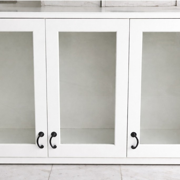 KABINET GANTUNG 3 PINTU KACA - DAPUR AUTO RAPI & ESTETIK