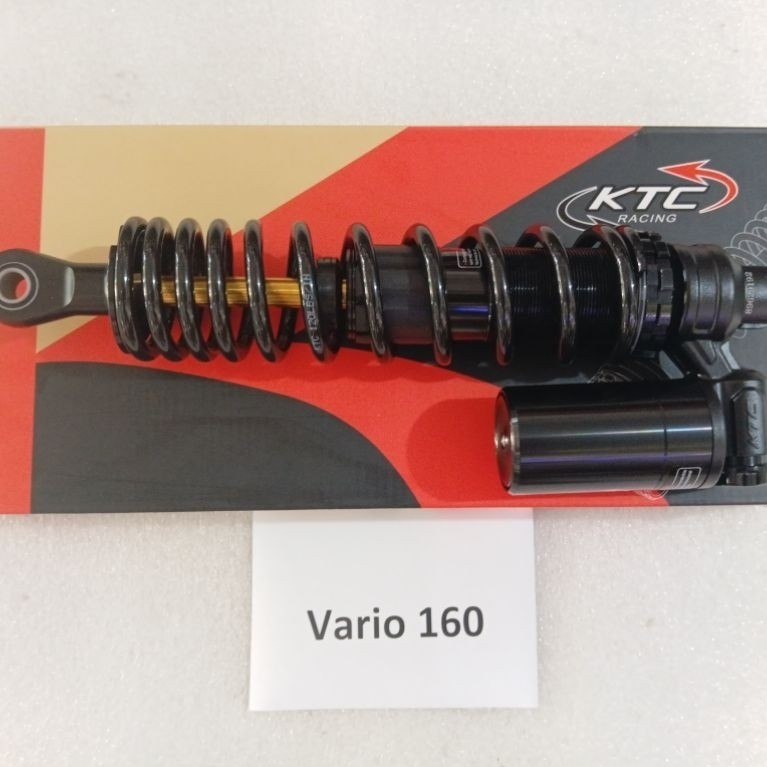 SHOCK BELAKANG KTC RACING APEX,HONDA VARIO 160, 340MM HITAM