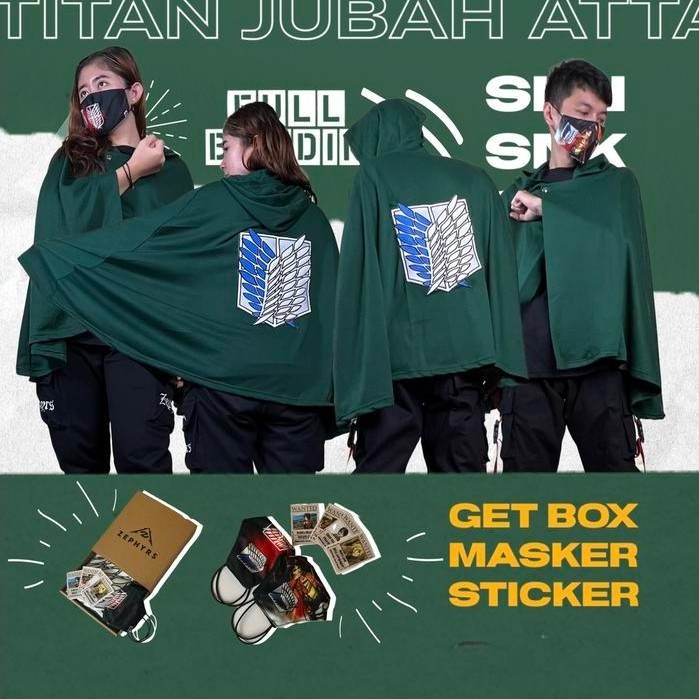 JUBAH BORDIR SNK ATTACK ON TITAN