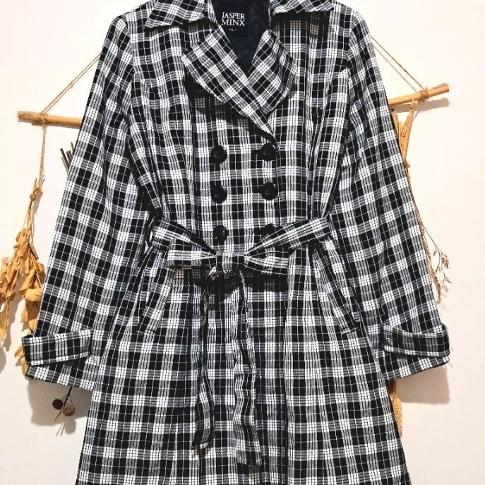 COAT KATUN MOTIF TARTAN || COAT KATUN KOTAK-KOTAK PREMIUM