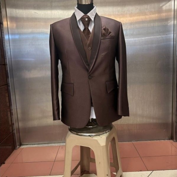 Jas wedding coklat mahogani tuxedo/jas pengantin pria coklat mahogany / jas wedding premium coklat m
