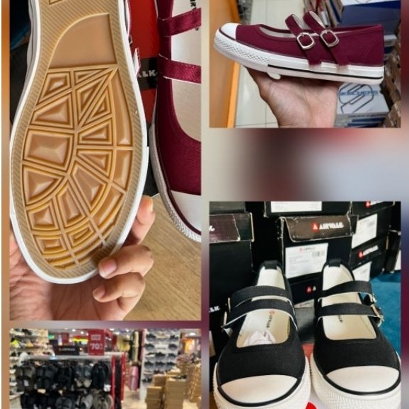 Sepatu Airwalk Emma Black/White & Maroon 100% Original
