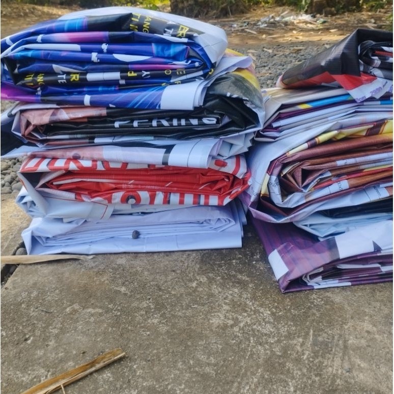 baliho banner spanduk terpal bekas bahan jerman
